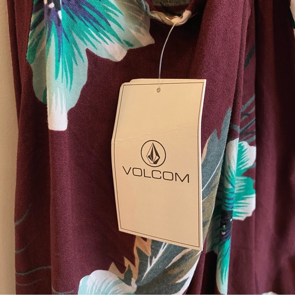 VOLCOM Hawaiian Floral Hibiscus Stampede Dress or Beach Cover - Picture 9 of 12